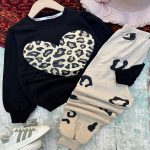 بلوز شلوار دخترانه ترند طرح قلب کد 470