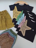 تیشرت شلوارک دخترانه مدل ستاره کد 515