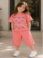 ست دخترانه پاپیون پلنگی کد 633